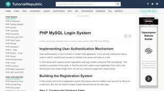 
                            5. PHP MySQL Login System - tutorialrepublic.com