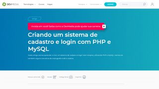 
                            8. PHP MySQL: Sistema de cadastro com PHP e MySQL