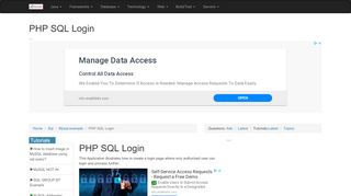 
                            9. PHP SQL Login - RoseIndia