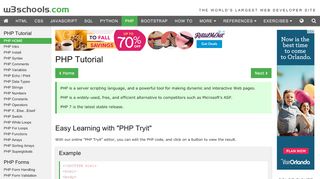 
                            6. PHP Tutorial - w3schools.com