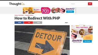 
                            7. PHP Web Page Redirect Script - thoughtco.com