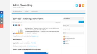 
                            6. phpMyAdmin: Installation on a Synology NAS