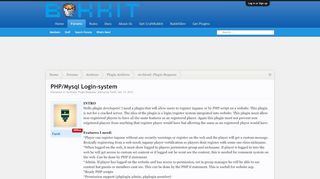 
                            9. PHP/Mysql Login-system | Bukkit Forums