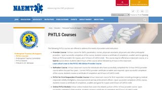
                            3. PHTLS Courses - naemt