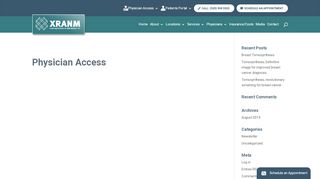
                            6. Physician Access - XRANM