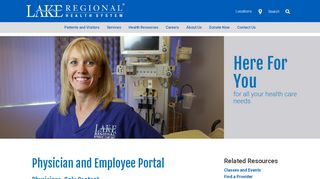 
                            4. Physician and Employee Portal | Lake Regional Health System