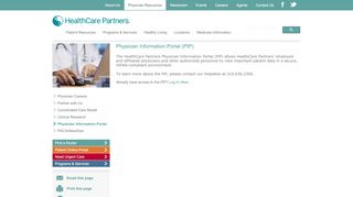 
                            1. Physician Information Portal (PIP) | HealthCare Partners Medical Group