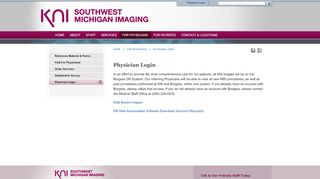 
                            5. Physician Login | For Physicians | KNI Southwest Michigan Imaging