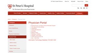 
                            3. Physician Portal - St. Peter's Health Partners