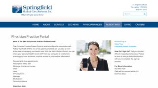 
                            1. Physician Practice Portal | Springfield Medical Care Systems