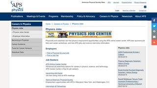 
                            5. Physics Jobs - American Physical Society