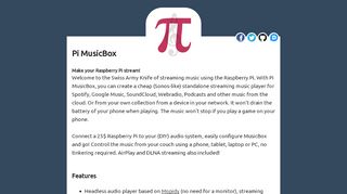 
                            7. Pi MusicBox - A Spotify, SoundCloud, Google Music …