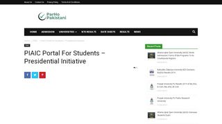 
                            1. PIAIC Portal For Students - Presidential Initiative