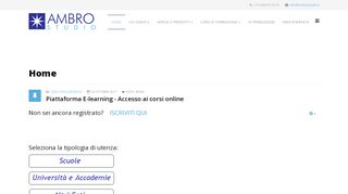 
                            2. Piattaforma E-learning - Accesso ai corsi online - AmbroStudio