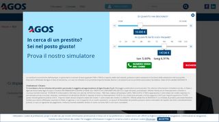 
                            7. Piccolo Prestito Ricaricabile Agos: richiedilo subito online