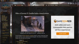 
                            4. Pillars of Eternity II: Deadfire backer created content - Official ...