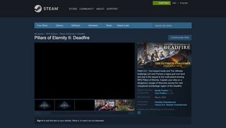 
                            7. Pillars of Eternity II: Deadfire on Steam