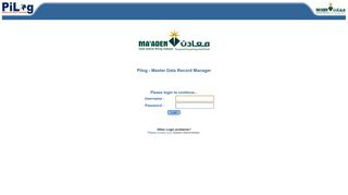 
                            3. Pilog - Master Data Record Manager - Login Page