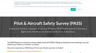 
                            3. Pilot & Aircraft Safety Survey Exclusive to Wyvern Customers