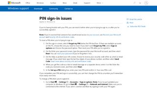 
                            4. PIN sign-in issues - Microsoft Support