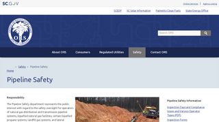
                            7. Pipeline Safety | Office of Regulatory Staff - South Carolina Office of ...