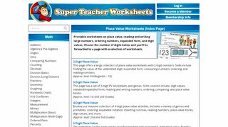 
                            3. Place Value Worksheets - superteacherworksheets.com