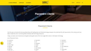 
                            2. Placement Clients | SEED Infotech Ltd