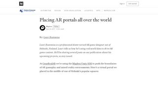 
                            10. Placing AR portals all over the world - Points of interest - Mapbox blog