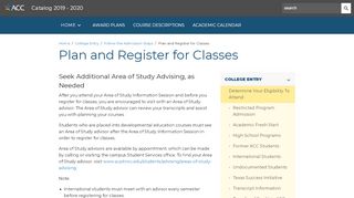 
                            5. Plan and Register for Classes | Catalog 2019 - 2020 - ACC Catalog