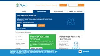 
                            11. Plan member login - Cigna