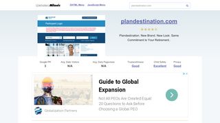 
                            7. Plandestination.com website. Participant Login.