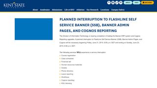 
                            8. Planned interruption to FlashLine Self Service Banner (SSB ...