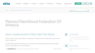 
                            9. Planned Parenthood Federation of America | Okta