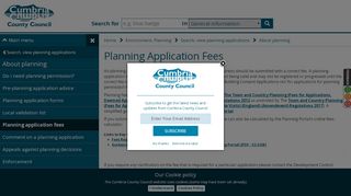 
                            8. Planning Application Fees | Cumbria County Council