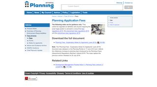 
                            5. Planning Application Fees | Planning Portal - Planning NI