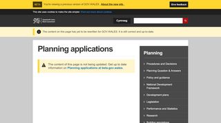 
                            1. Planning applications - Welsh Government