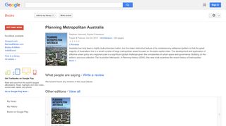 
                            6. Planning Metropolitan Australia