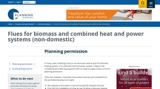 
                            1. Planning permission | Flues for biomass and combined heat ...