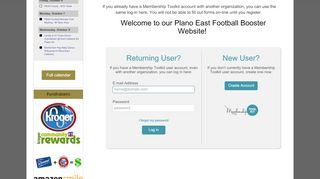 
                            6. Plano East Football Booster Club - Login