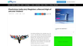 
                            6. Plastivision India 2017 Registers a Record High of 200,000 ...