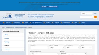 
                            9. Platform economy database | Eurofound