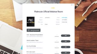 
                            1. Platincoin Official Webinar Room Meetings - ClickMeeting