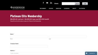 
                            4. Platinum Elite Membership Signup - Anderson Advisors | Asset ...