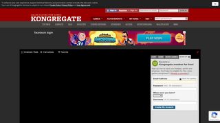 
                            3. Play facebook login, a free online game on Kongregate