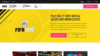 
                            2. Play FIFA 17 First with EA Access & Origin Access