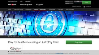 
                            8. Play for Real Money using an AstroPay Card - Online Poker