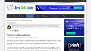 
                            2. Play! Framework Security Example | Examples Java Code ...