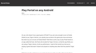 
                            4. Play Portal on any Android - Bennett Notes