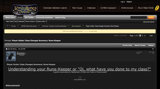 
                            8. Player Guide: Class Changes Summary: Rune-Keeper