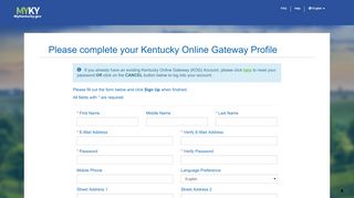 
                            6. Please complete your Kentucky Online Gateway Profile